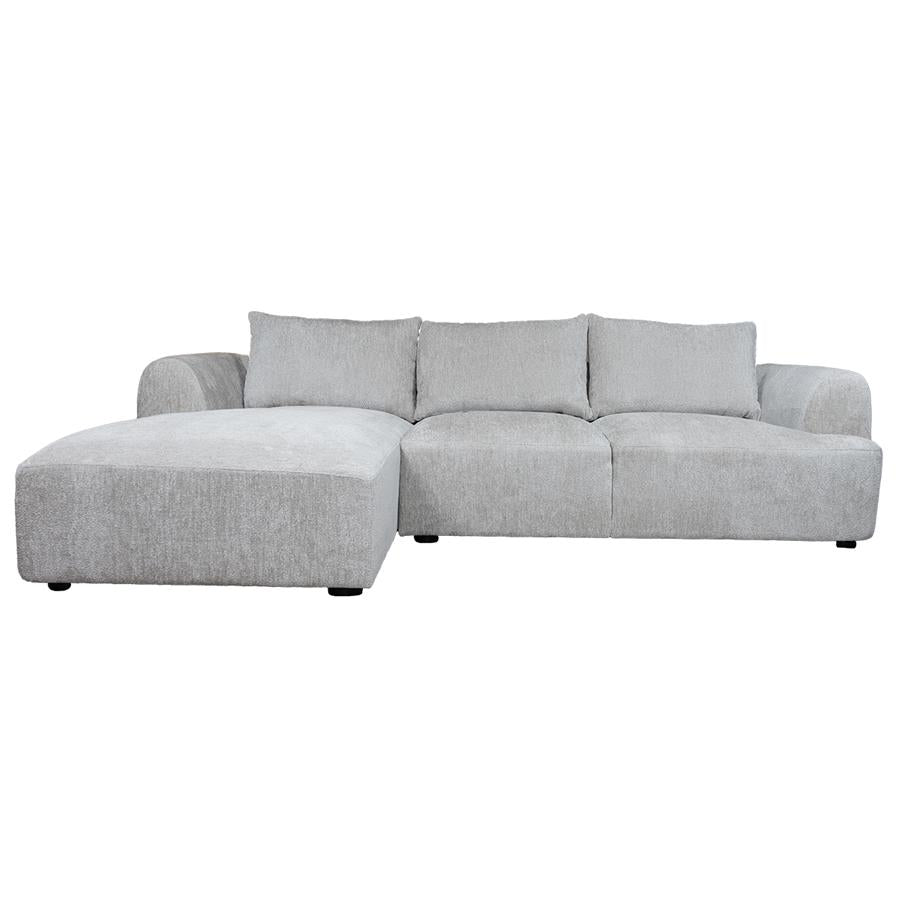 Tower Living Hoekbank Canterbury – 2,5-Zits met Chaise Longue Links – Mona Stof